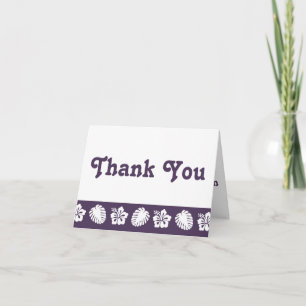 Tropical Hibiscus in Purple Thank You Card