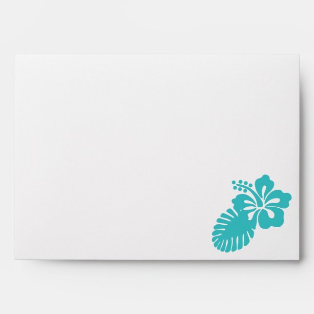 Tropical Hibiscus in Turquoise  Envelopes (Front)