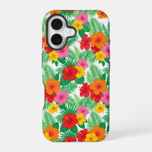 Tropical Hibiscus Paradise Vibrant Summer Floral iPhone 16 Case