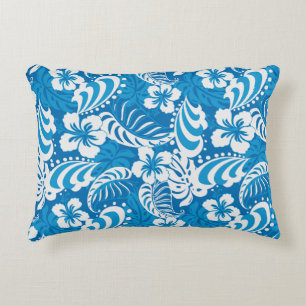 Tropical Hibiscus Pattern Decorative Cushion