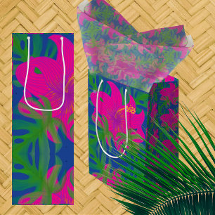Tropical Hibiscus Philodendron Medium Gift Bag