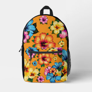 Tropical Hibiscus Printed Backpack