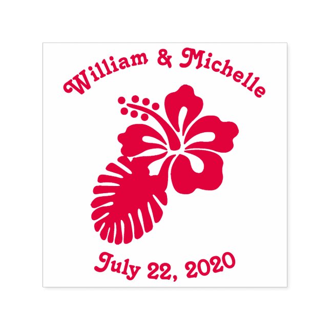 Tropical Hibiscus Self-Inking Accent Stamp (Design)