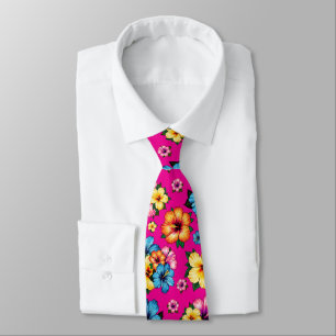 Tropical Hibiscus Tie