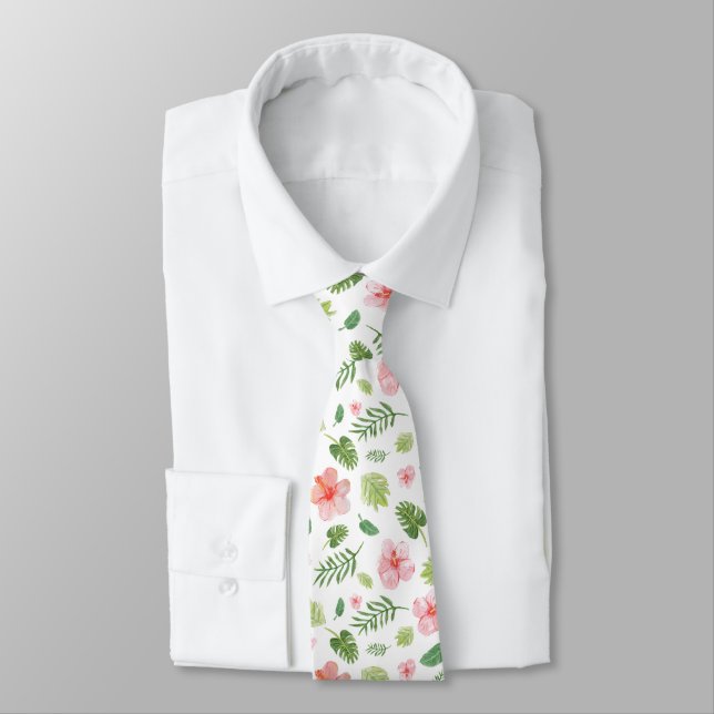 Tropical Hibiscus Tie (Tied)