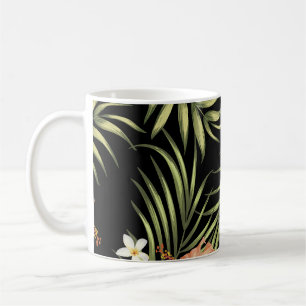 Tropical Hibiscus: Vintage Floral Pattern Coffee Mug