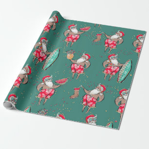 Tropical Holiday Christmas Wrapping Paper