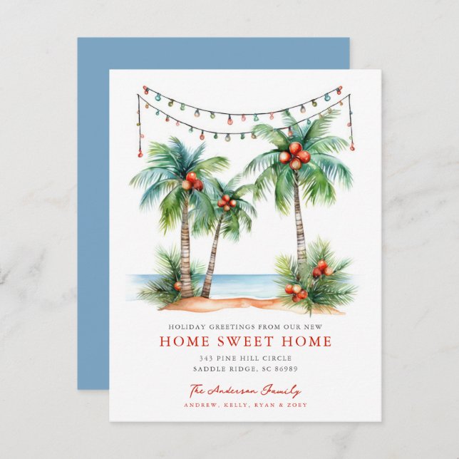 Tropical Holiday New Home Card (Front/Back)