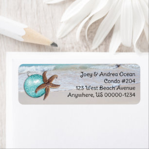 Tropical Holiday Ocean Starfish Return Address Label