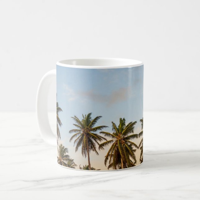Tropical Holiday Palm Trees Coffee Mug (Front Left)