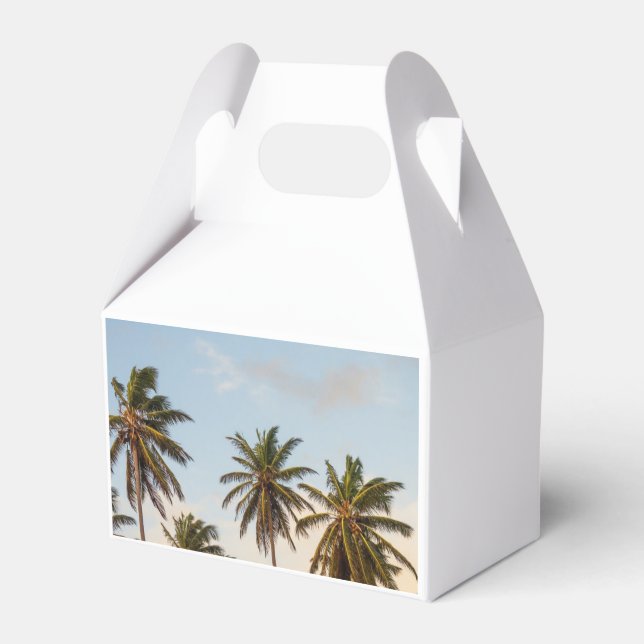 Tropical Holiday Palm Trees Favour Box (Back Side)