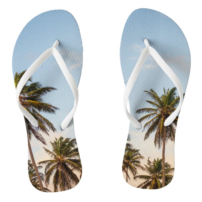 Tropical Holiday Palm Trees Thongs (Footbed)
