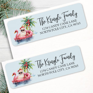 Tropical Holiday Return Address Label