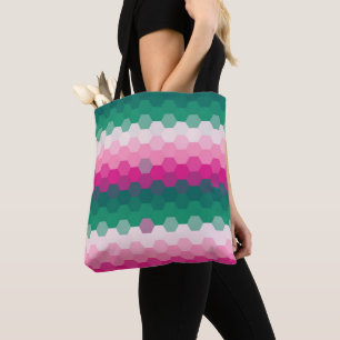 Tropical Honeycomb wave Tote Bag