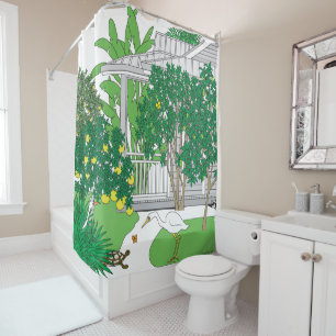 Tropical House Shower Curtain