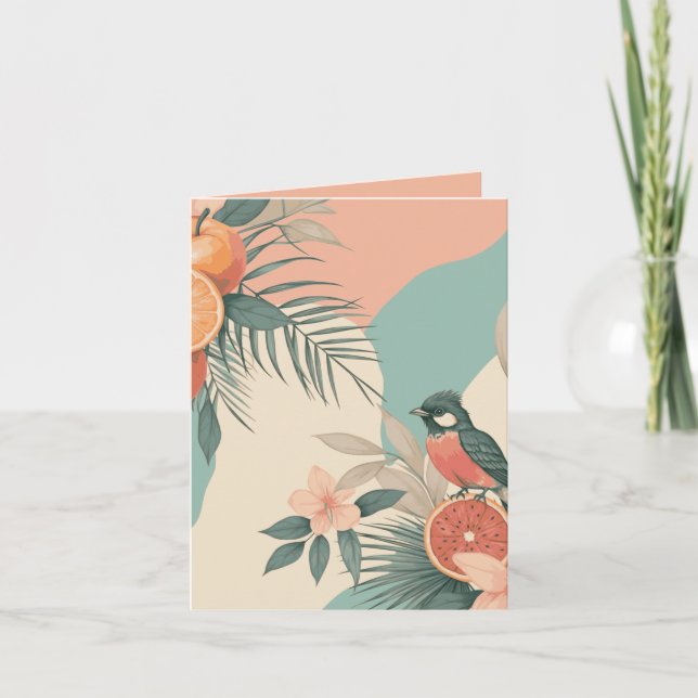 Tropical Humming Bird Card (Front)