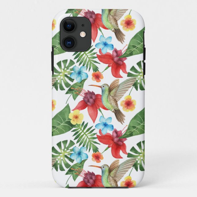 Tropical Hummingbird Case-Mate iPhone Case (Back)