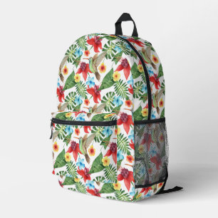 Tropical Hummingbird Printed Backpack