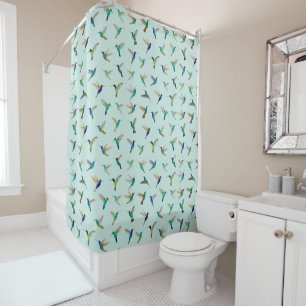 Tropical Hummingbirds  Shower Curtain