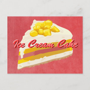 Tropical Ice Cream Cake Postcard