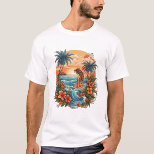 Tropical Ink Fusion: Sailor Jerry Tattoo Art T-Shirt