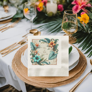 Tropical Iridescence Coined Luncheon Napkin