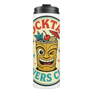 Tropical Island Bar Retro Design Thermal Tumbler