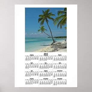 Tropical Island Beach 2012 Calendar Poster Print