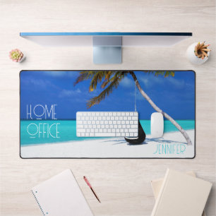 Tropical Island Beach Home Office Photo Desk Mat