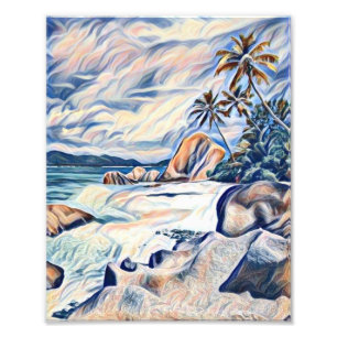 Tropical island Beach Photo Enlargement Print
