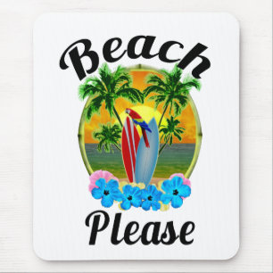 Tropical Island Beach Please Light Mouse Pad