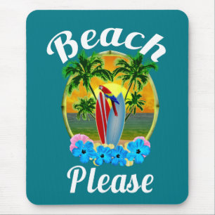 Tropical Island Beach Please Mouse Pad