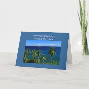 Tropical Island Birthday Card