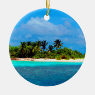 Tropical Island Ceramic Tree Decoration
