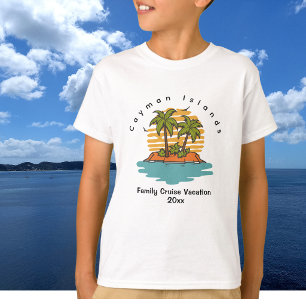 Tropical Island Cruise  Orange Personalise T-Shirt