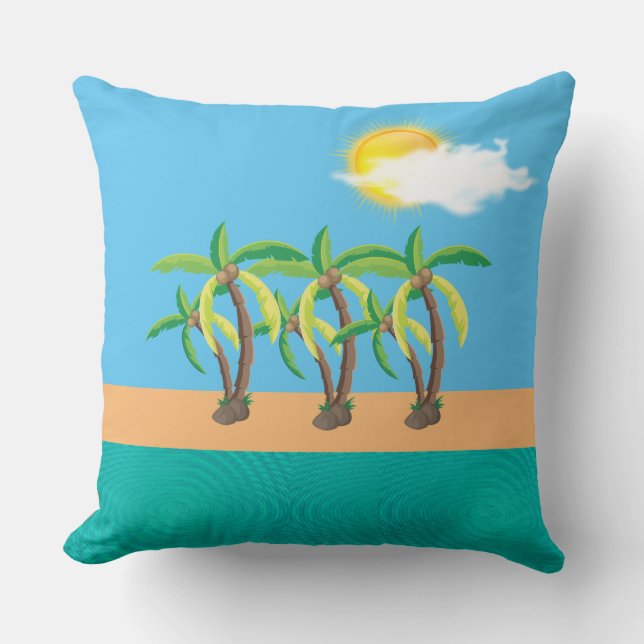Tropical Island Cushion (Front)