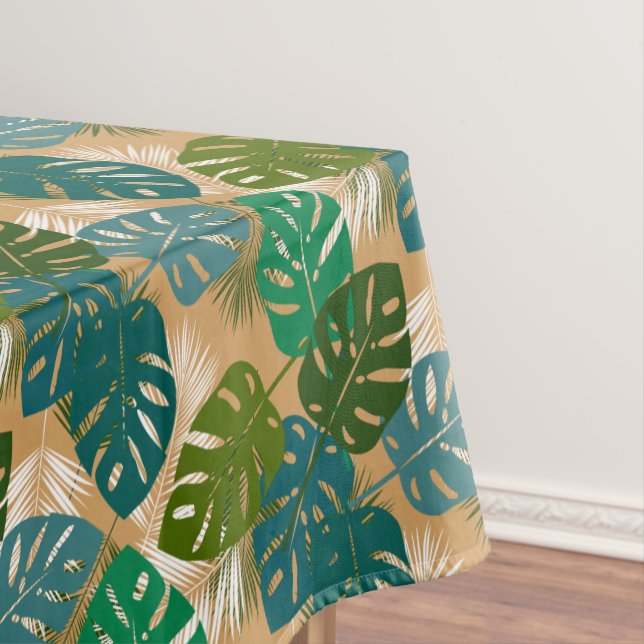 Tropical Island Foliage Tablecloth (In Situ)