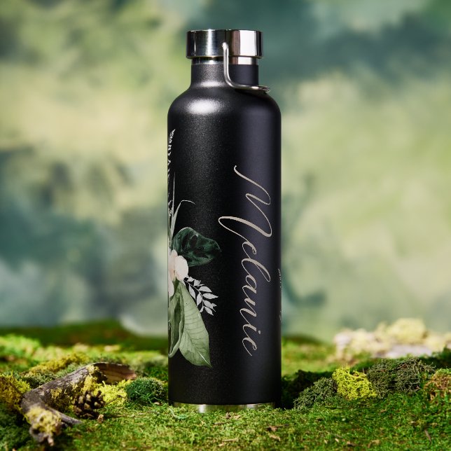 Tropical Island Greenery Floral Water Bottle (Outdoor)