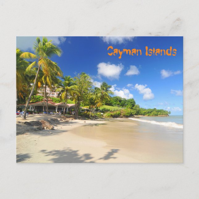 Tropical island in Cayman Islands Postcard (Front)