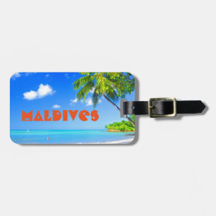 Tropical island in Maldives Luggage Tag