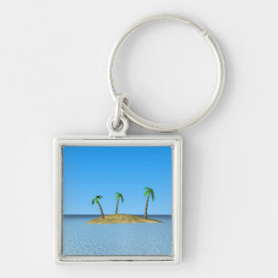 Tropical Island Key Ring