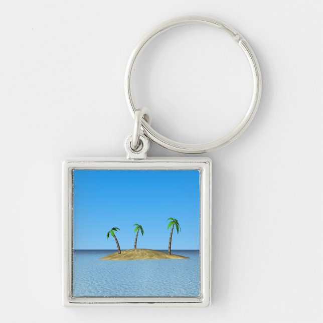 Tropical Island Key Ring (Front)