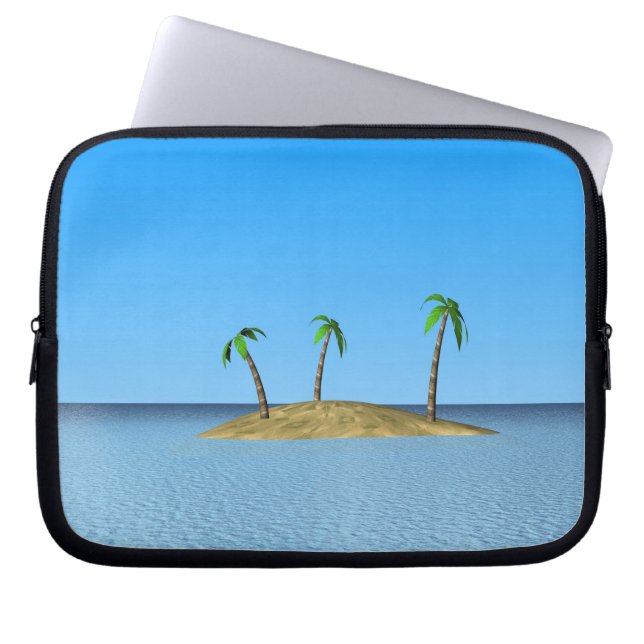 Tropical Island Laptop Sleeve (Front)