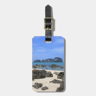 Tropical island luggage tag