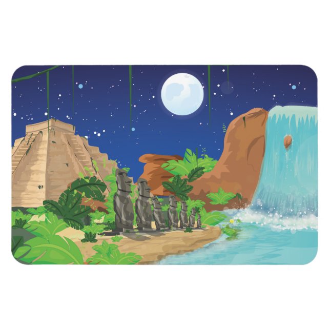Tropical island magnet (Horizontal)