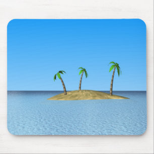 Tropical Island Mouse Pad