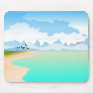 Tropical Island Mouse Pad