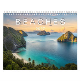 Tropical Island & Ocean Views – Beaches 2027 Wall Calendar
