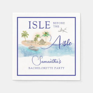 Tropical Island Palm Tree Destination Bachelorette Napkin
