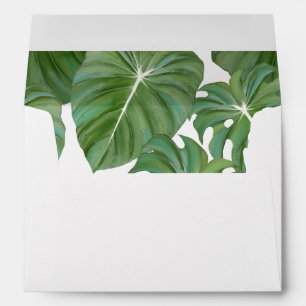 Tropical Island Palm Tree Jungle Leaf Foliage Art Envelopes